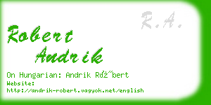 robert andrik business card